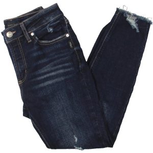 Avery Skinny-Hose mit hohem Bund und Used-Effekt
