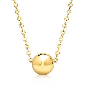 RS Pure by Ross-Simons 14kt 7733294891068 Halskette – Gelbgold, italienisch, Perlen