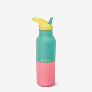 Klean Kanteen Rise Classic Edelstahl-Trinkflasche mit Flip Seal Sportverschluss, 16 oz