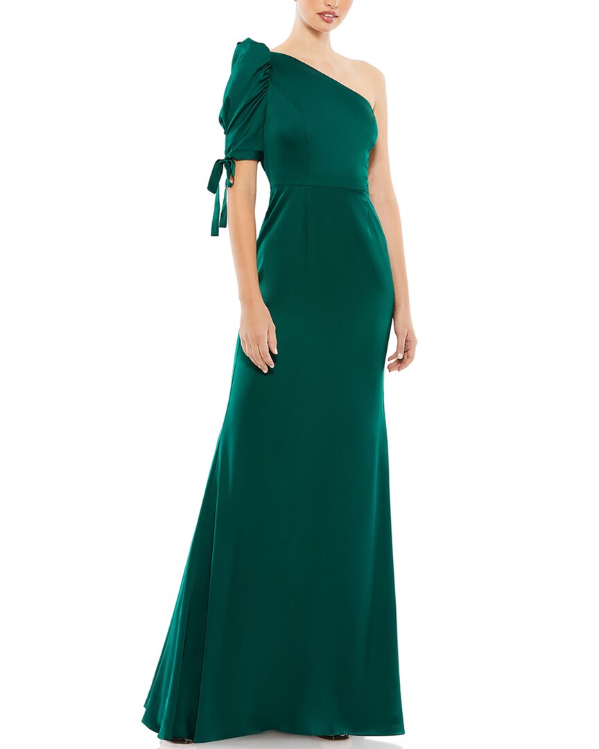 Mac Duggal Trumpet 7732483293244 Abendkleid – einseitig schulterfrei, Puffärmel, Satin