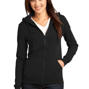 District The Concert DT801 Kapuzenpullover – durchgehender Reißverschluss, Junior-Passform, Fleece