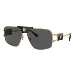 Versace – Unisex-Sonnenbrille, VE 2251 100287, quadratische Form, 63 mm