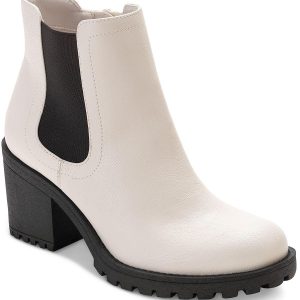 Morghan Damen-Stiefeletten aus Velourslederimitat mit runder Zehenpartie