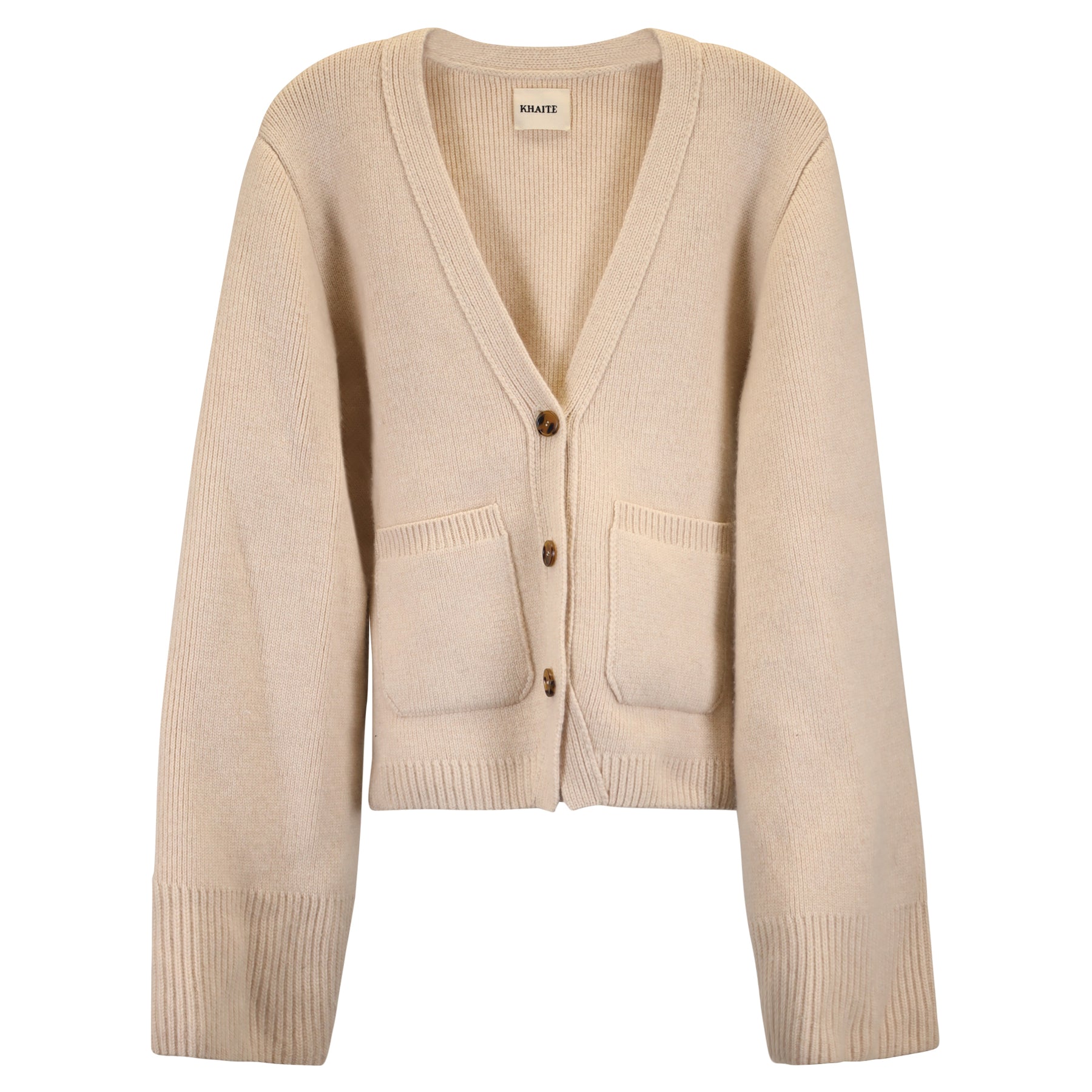 Khaite Scarlet Strickjacke aus Kaschmir – Beige, 7733652815932