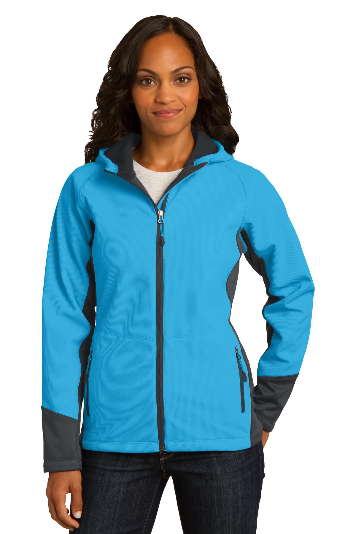 Port Authority Vertical Damen-Softshelljacke mit Kapuze – L319