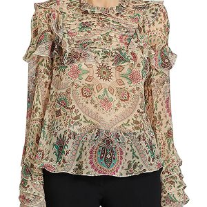 Bluse – Rüschen, Damen, Seide