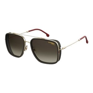 Carrera 207/S AU2 rechteckige Sonnenbrille in Rot/Gold, 57-18-145 – 7732440465468