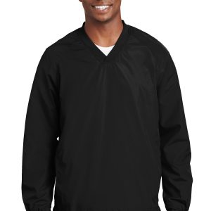 Sport-Tek Herren-Windshirt mit V-Ausschnitt und Raglanärmeln