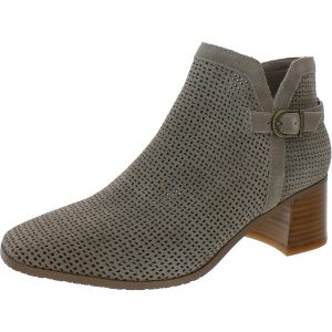 Denisgo Stiefeletten aus Velourslederimitat mit Blockabsatz