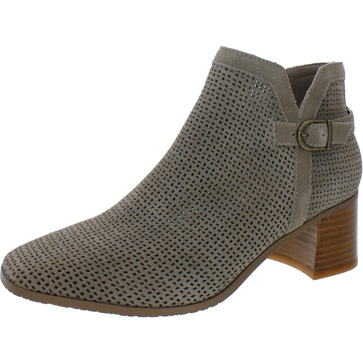 Denisgo Stiefeletten aus Velourslederimitat mit Blockabsatz