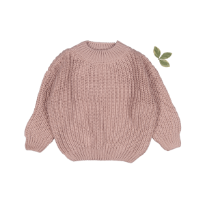 The Chunky Knit Sweater in Mauve