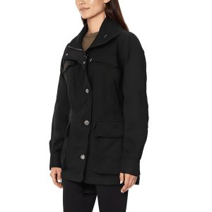 Baumwoll-Utility-Jacke mit Kordelzug am Saum