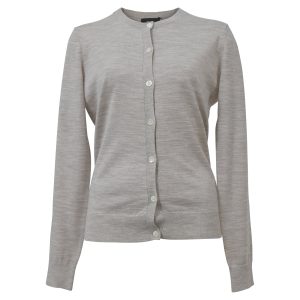 Theory Regal Strickjacke aus beiger Wolle mit Knöpfen – 7748643684412