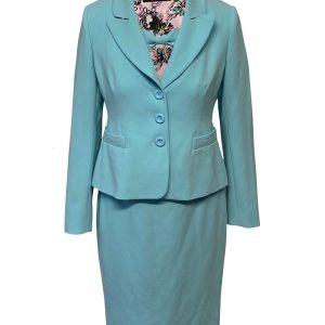 Boutique Moschino Set aus Kleid und Blazer aus blauem Triacetat – 7748645650492