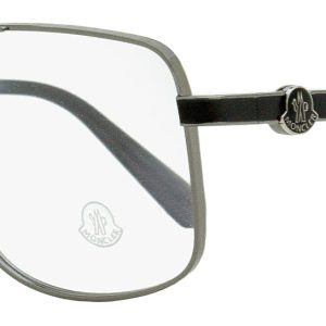 Moncler ML5178 008 Gunmetal/ 55mm Brille – Pilotenform, Herren, Grau