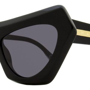 Marni Devil’s Pool ZTJ Damen-Sonnenbrille in Katzenaugenform – Schwarz, 56 mm