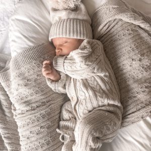 Luna + Luca Classic Jumpsuit mit Zopfmuster in Natural