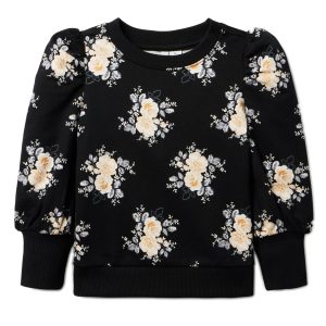 Janie and Jack Kinder-Sweatshirt aus French Terry mit Blumenmuster