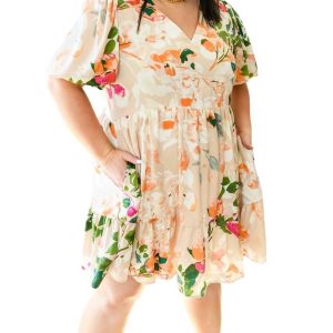 Delightful Surprise Kleid mit Blumenmuster – Mehrfarbig