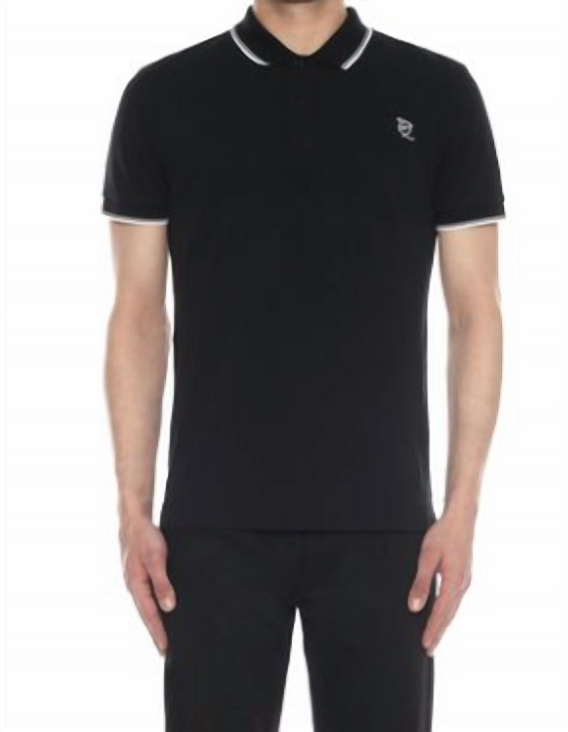 Schwarzes Herren-Poloshirt