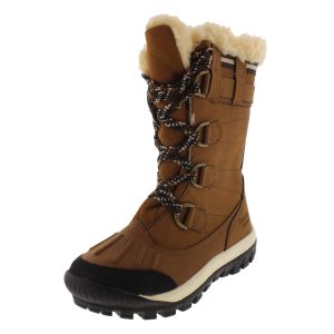 Desdemona Schneestiefel aus Leder mit Kunstfellfutter