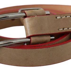 Costume National Damen-Taillengürtel aus Leder mit Logoschnalle