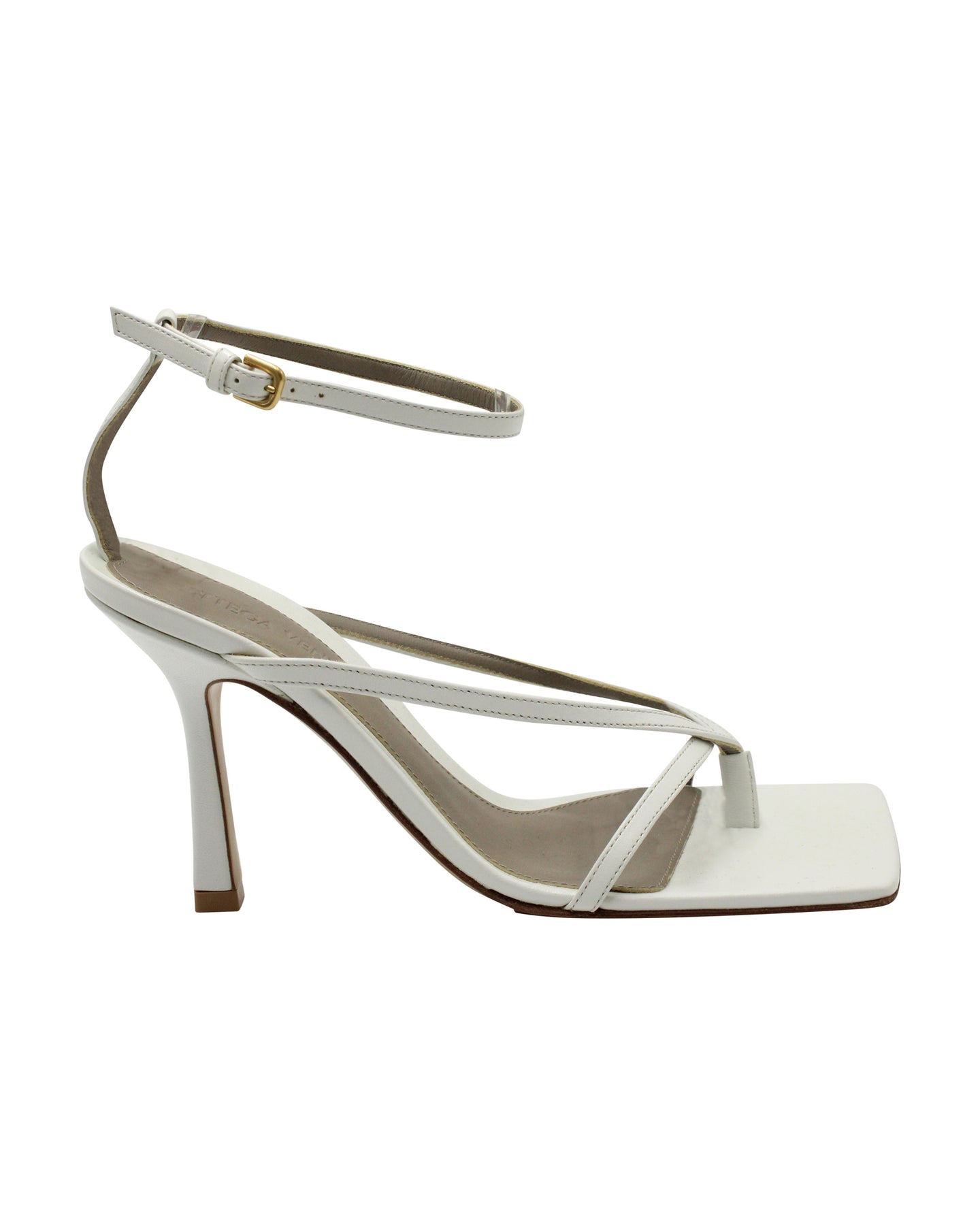 Bottega Veneta Sandalen – elastisch, Knöchelriemen, Leder, Weiß