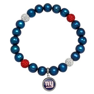 New York Giants 7732473954364 Armband – Kristall, Stretch, Perlen, Blau