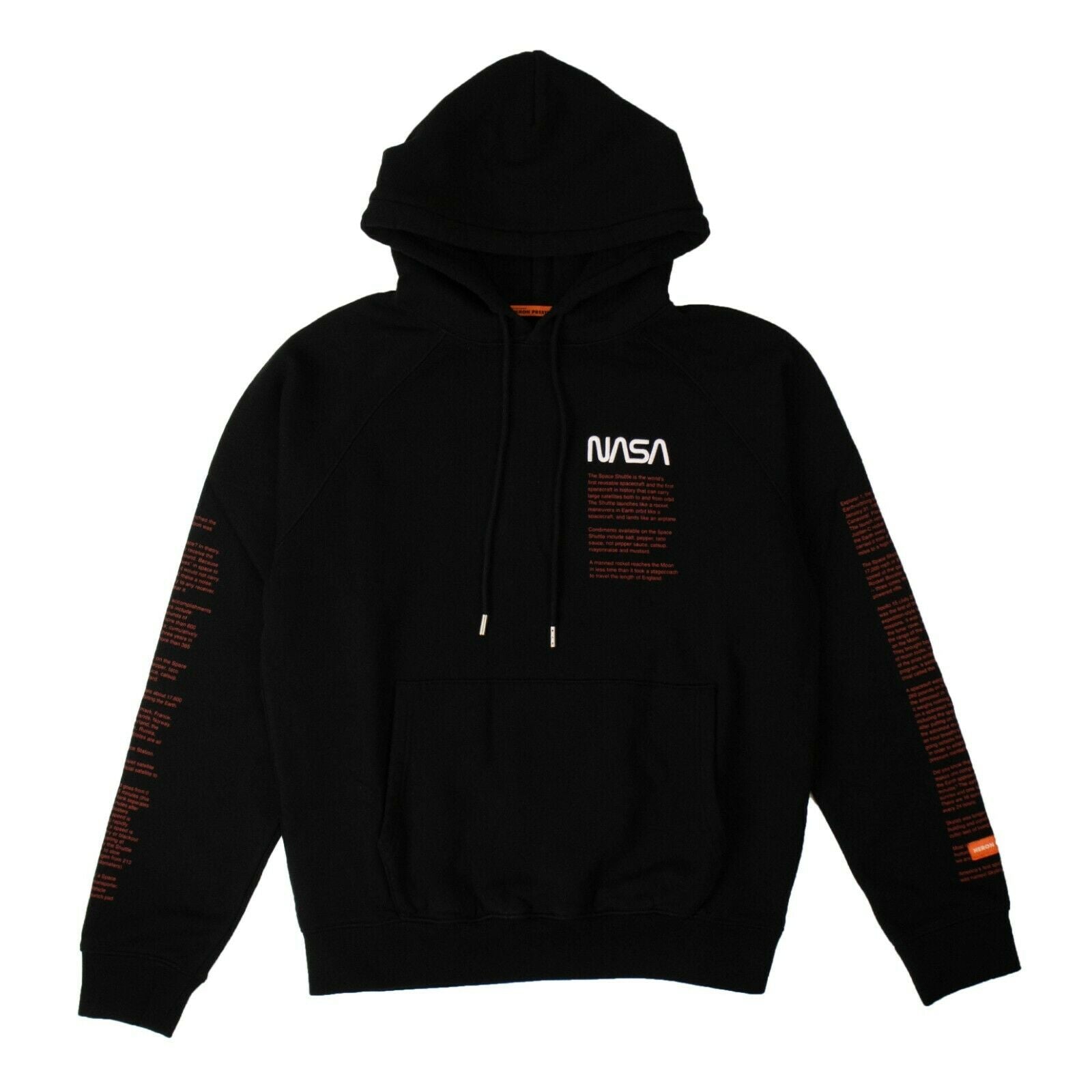 ‘NASA ' Kapuzenpullover – bedruckt, Herren, Schwarz
