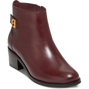 Holis Bootie Stiefeletten – Leder, Schnalle, Reißverschluss