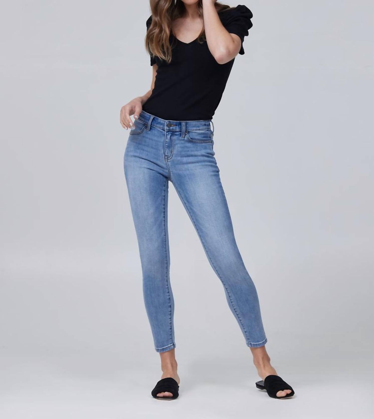 Louise knöchellange Skinny-Jeans mit mittelhohem Bund – Randolph