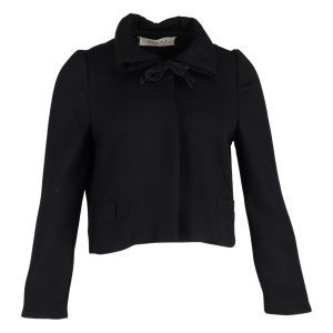 Marni verkürzte Jacke aus schwarzer Wolle