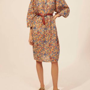 Paolina Kleid in Rostfarbe