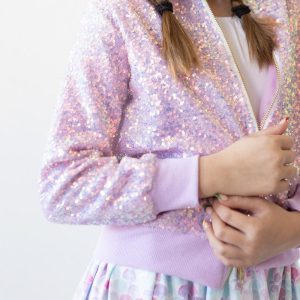Jacke – Lavendel, Pailletten