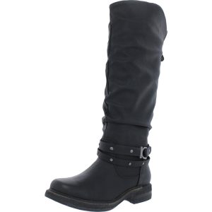 Logger Victoria kniehohe Stiefel – Kunstleder, Reitstil