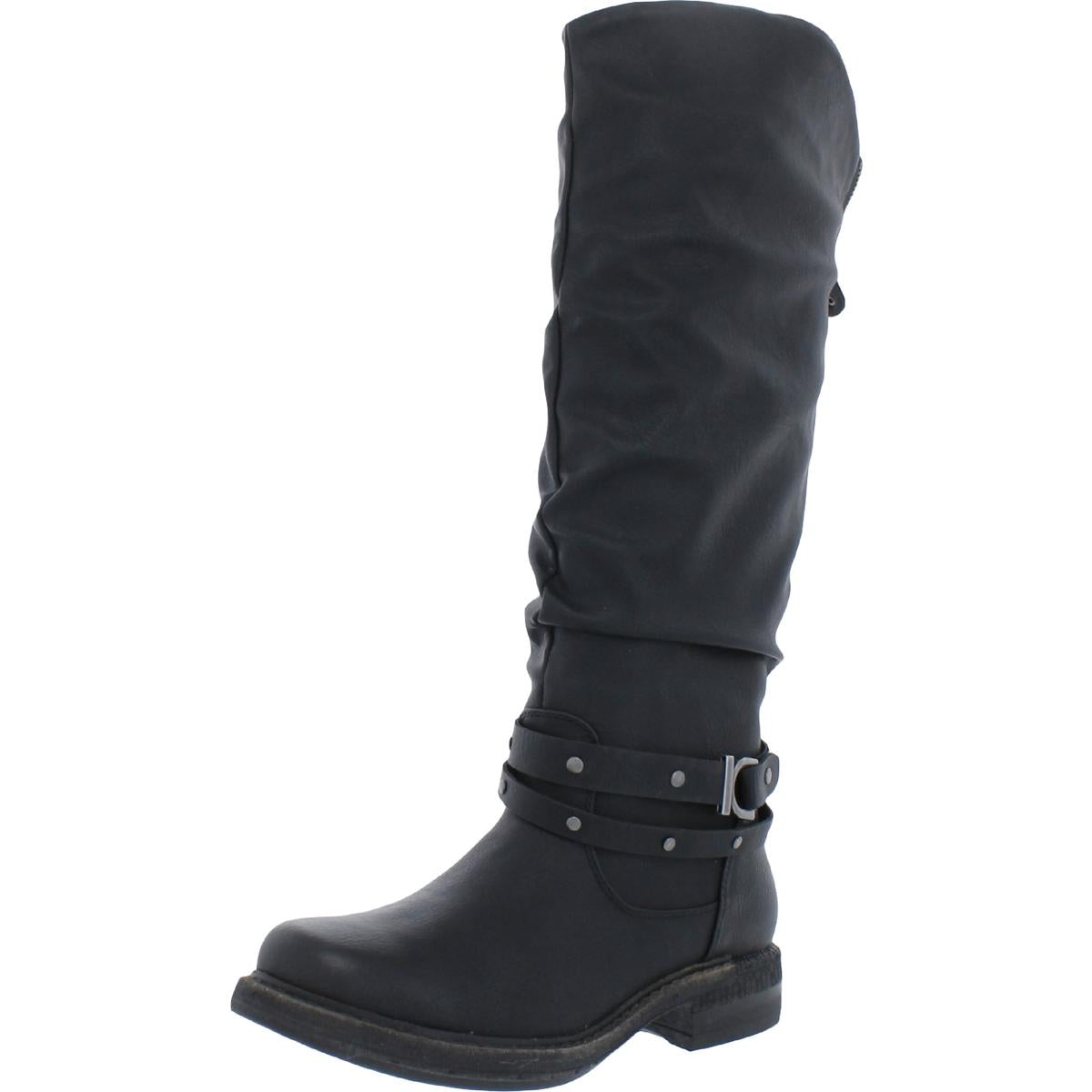 Logger Victoria kniehohe Stiefel – Kunstleder, Reitstil