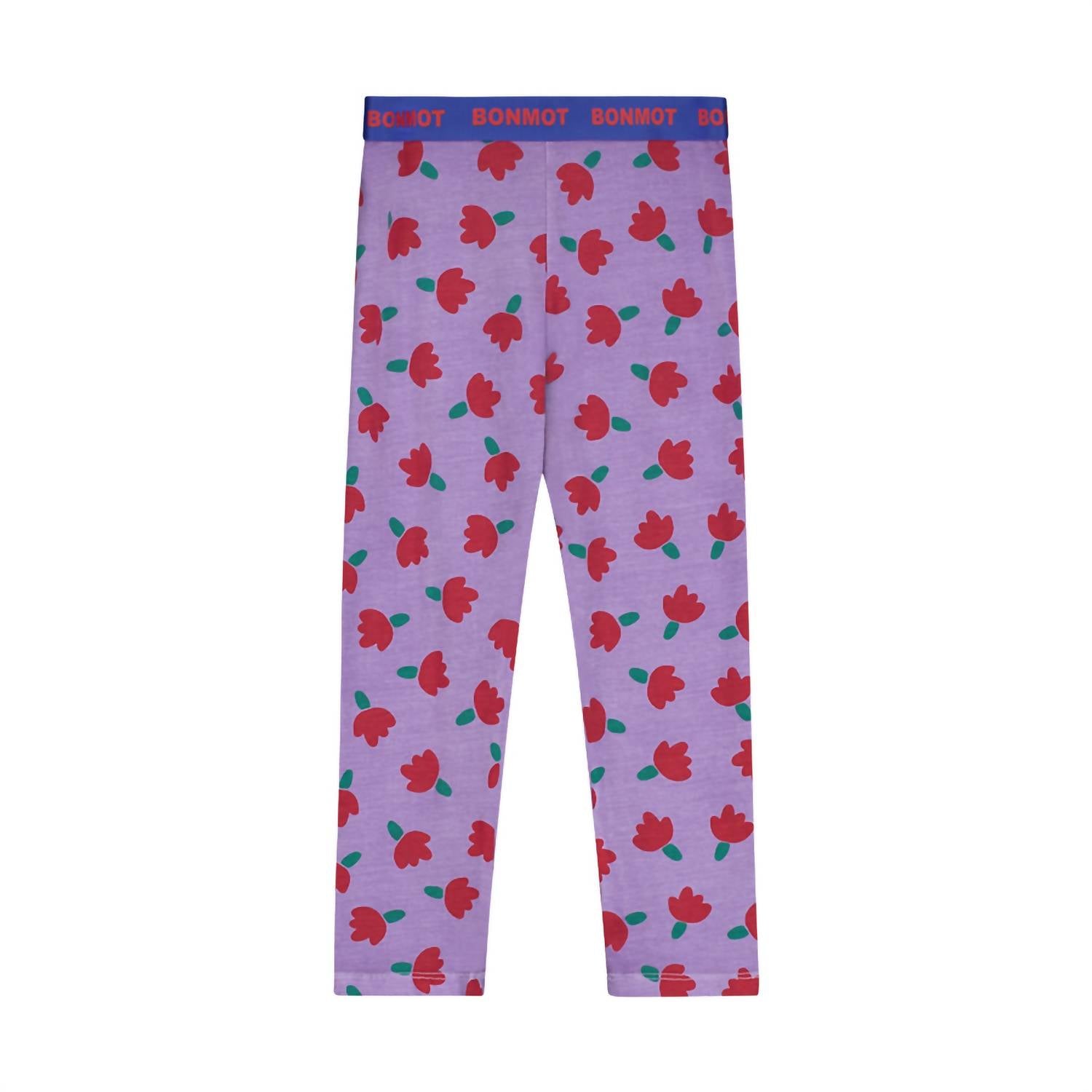 Mädchen-Leggings mit durchgehendem Blumenmuster – Mallow – 7733771272252