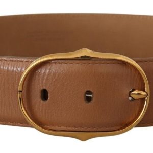 Dolce & Gabbana Damen-Ledergürtel mit ovaler Metallschnalle – 7143909687356