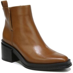 Dalden Leder-Stiefeletten mit eckiger Zehenpartie