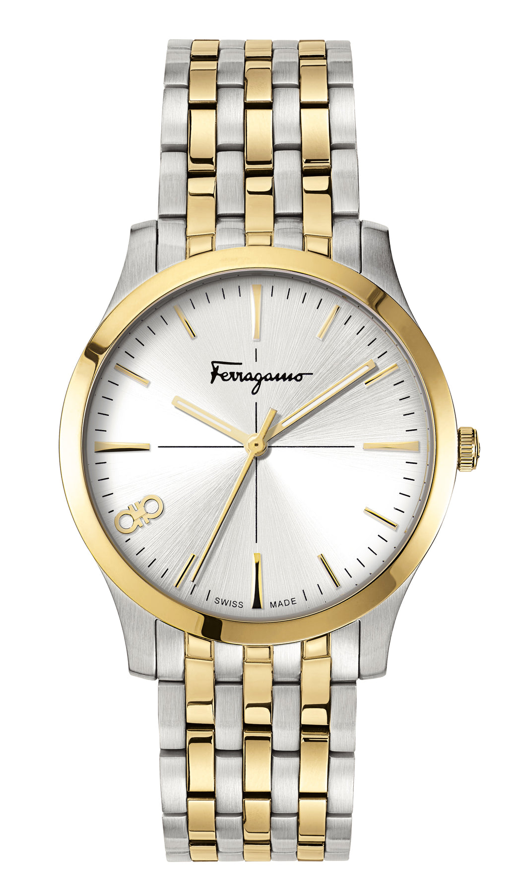Ferragamo Damen-Quarzuhr in Silber, 35 mm – 7278153793596