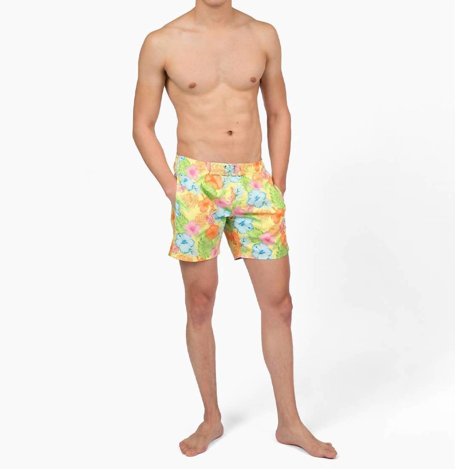 Happy Hula Herren-Badehose – Gelb – 7733703409724