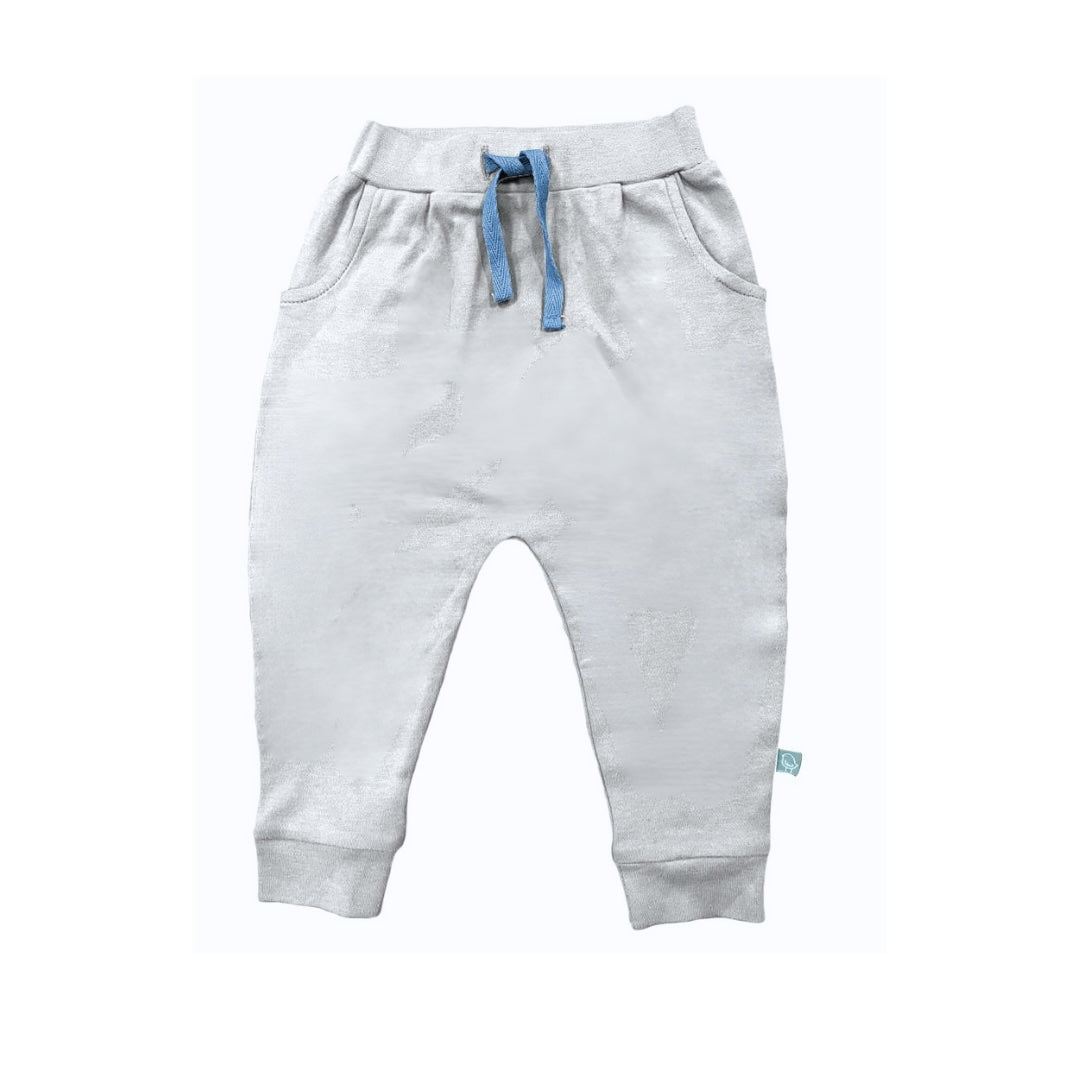 Loungehose mit Häschenmotiv – Elfenbein