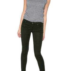 Knöchellange Skinny-Jeans in Flaschengrün