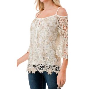 Fleurette 7732482637884 Oberteil – Beige, Elfenbein, Spitze