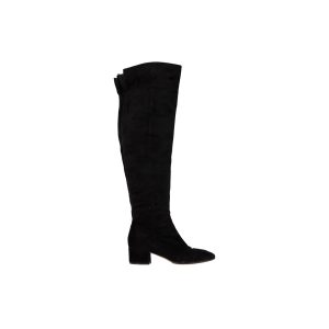 Gianvito Rossi Rolling kniehohe Stiefel aus schwarzem Veloursleder