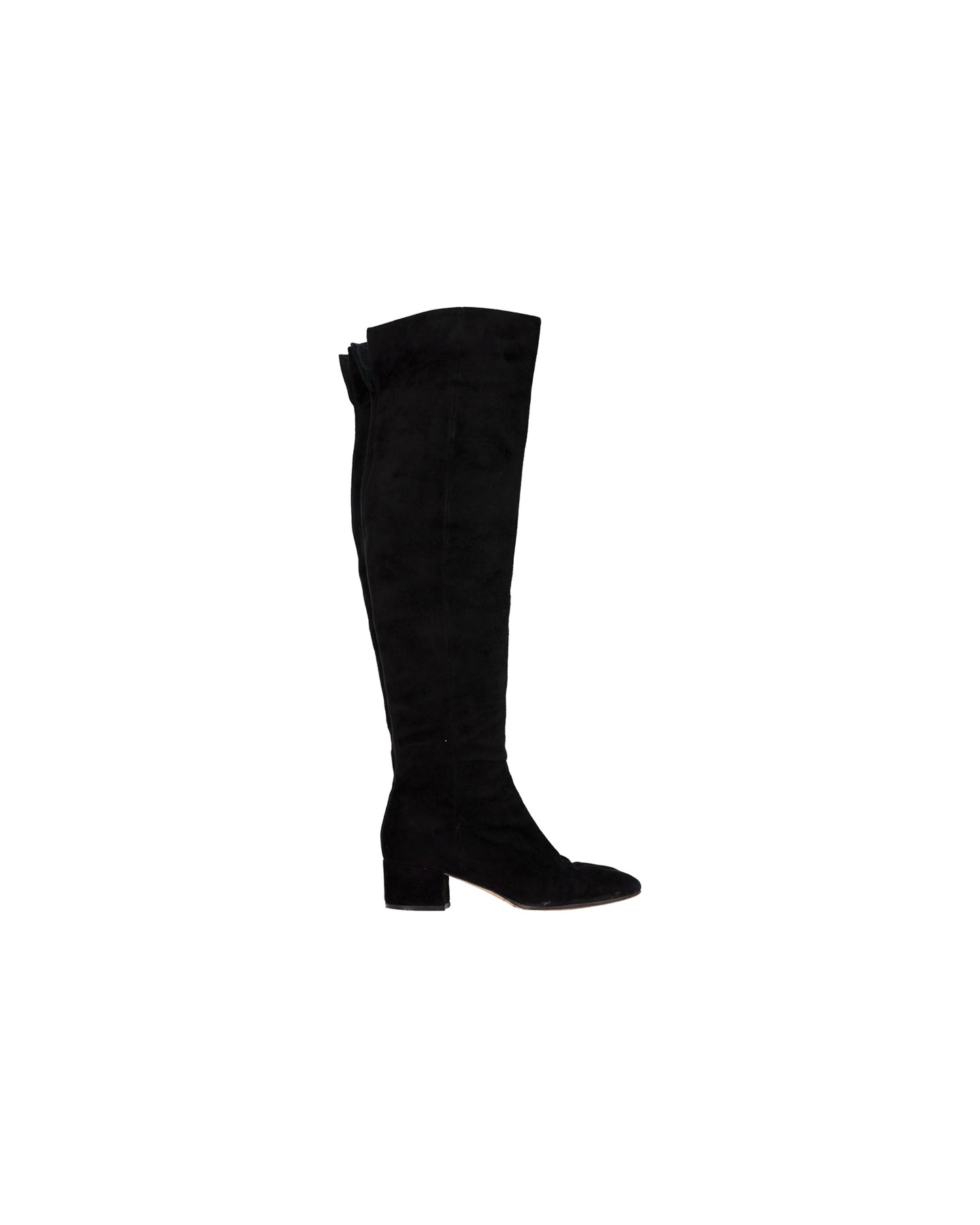 Gianvito Rossi Rolling kniehohe Stiefel aus schwarzem Veloursleder