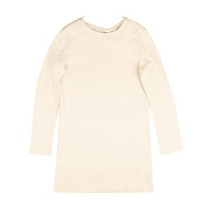 Beigefarbenes Sweatshirtkleid aus Baumwolle