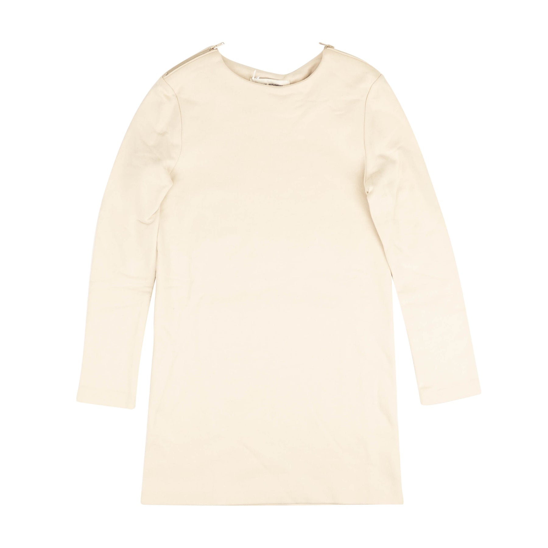 Beigefarbenes Sweatshirtkleid aus Baumwolle