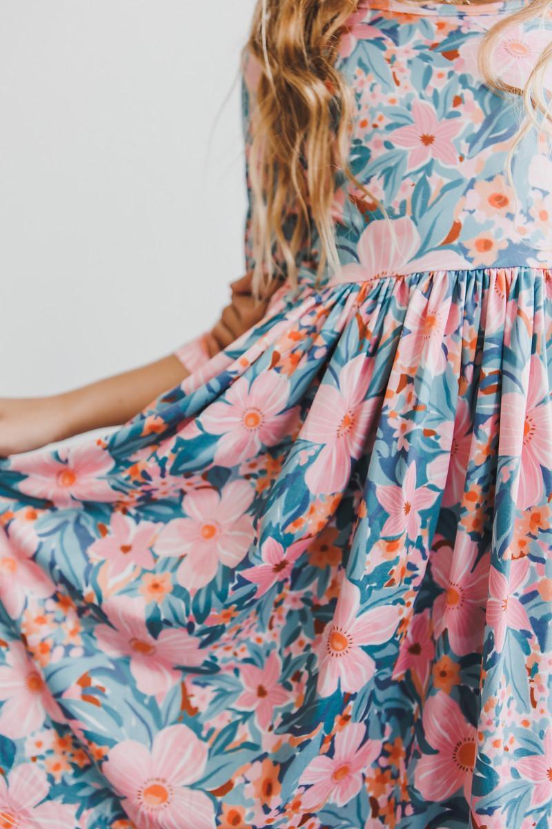 Rainforest Blooms Kleid mit schwingendem Rock