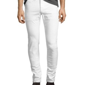 Fit Jeans – gealtertes Weiß, Selvedge, eng geschnitten